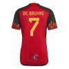 Officiële Voetbalshirt België De Bruyne 7 Thuis WK 2022 - Heren